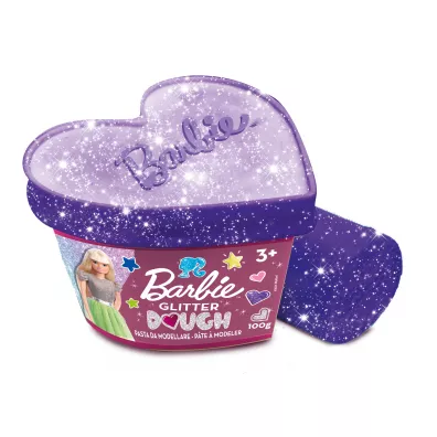Barbie Brokatowe serduszko z ciastolin 100g Lisciani