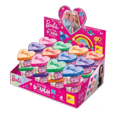 Barbie Brokatowe serduszko z ciastolin 100g Lisciani