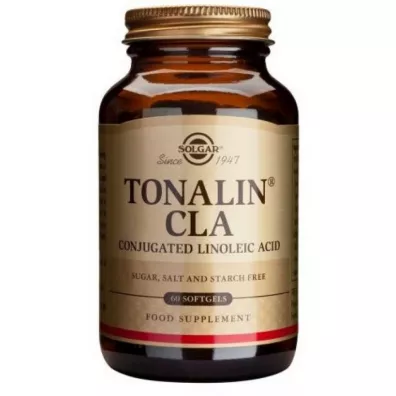 Solgar CLA - Tonalin 1300 mg (Sprzony Kwas Linolowy) z oleju z Nasion Krokosza Suplement diety 60 kaps.