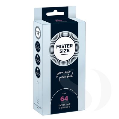 Mister Size Condoms prezerwatywy dopasowane do rozmiaru 64mm 10 szt.