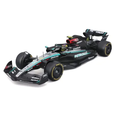Bburago model 1:24 bolid f1 mercedes amg w15 2024 lewis hamilton 18-28063