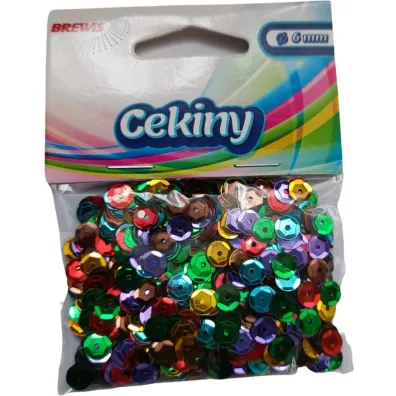 Cekiny b�yszcz�ce MB 10 mix kolor�w 8mm, 10g