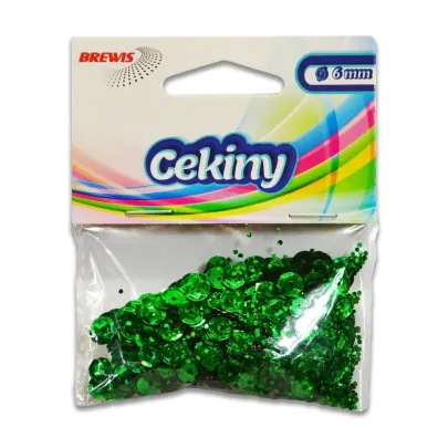 Cekiny hologramowe H 30 zielony 6mm, 10g