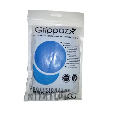 R�kawiczki nitrylowe niebieskie / ��te rozmiar L 10szt/opak