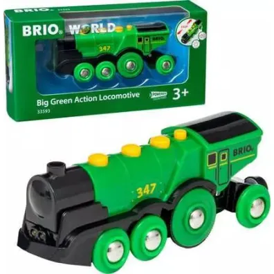 Lokomotywa klasyczna zielona 33593 Brio