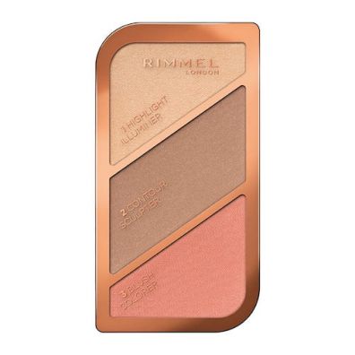 Фото - Пудра й рум'яна Rimmel Kate Sculpting Palette paletka do konturowania twarzy 002 Coral Glo 