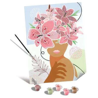 Ravensburger Malowanie po numerach CreArt na p��tnie - Kwiaty w mojej g�owie 30x40cm