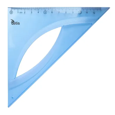 Tetis Ekierka r�wnoramienna niebieska 13cm