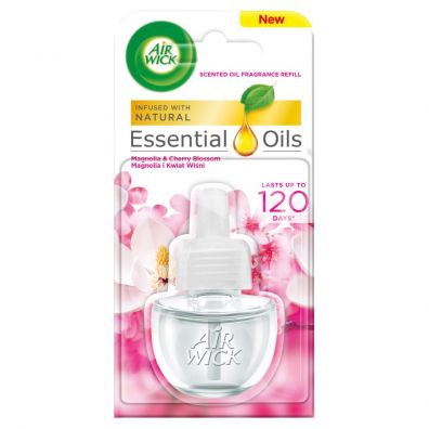 Air Wick Essential Oils wkład do elektrycznego odświeżacza Magnolia i Kwiat Wiśni 19 ml
