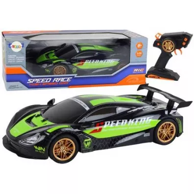 Auto sportowe R/C 1:10 zielono-czarne LeanToys