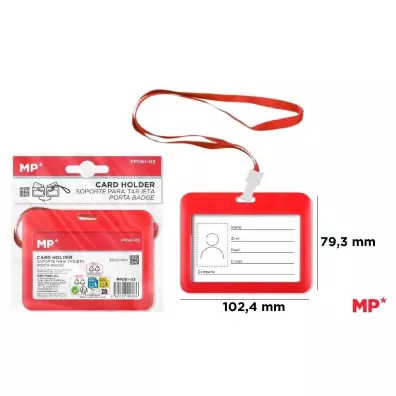 Mp Main Paper Etui na identyfikator czerwone