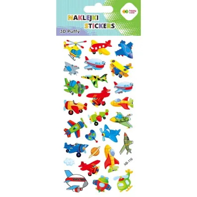Happy Color Naklejki 3D PUFFY-Funny Aircraft 9.5x22 cm