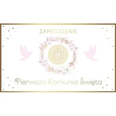 Armin Style ZAPROSZENIE KOMUNIA 160X95 AS ZP-89 OP10SZT FOL