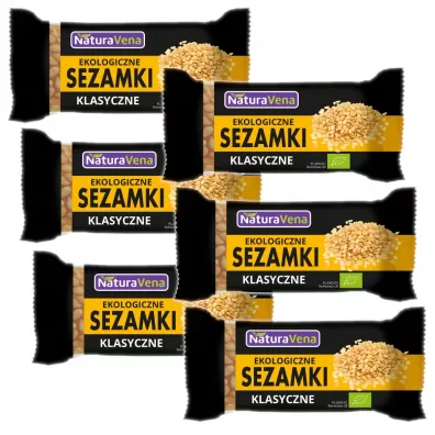 NaturaVena Sezamki klasyczne Zestaw 6 x 27 g Bio