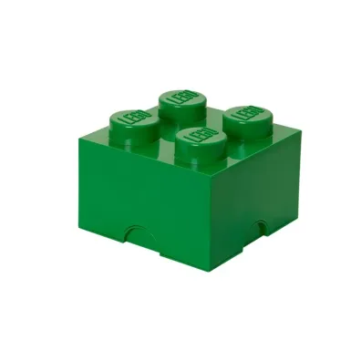 Pojemnik klocek LEGO Brick 4 Zielony