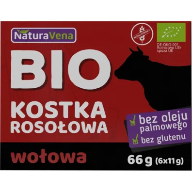 NaturaVena Kostka roso�owa wo�owa bezglutenowa 6 x 11 g Bio
