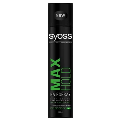 Syoss Max Hold Hairspray lakier do w�os�w w sprayu Mega Strong 300 ml