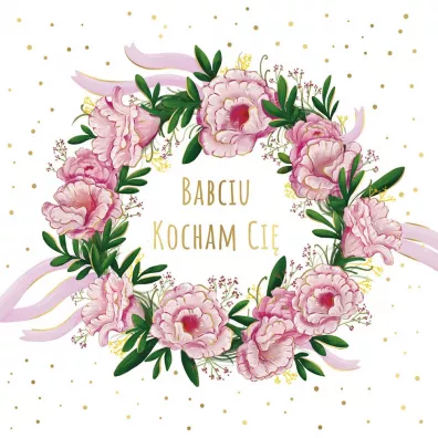 Karnet KW Wianuszek r�owy Babcia