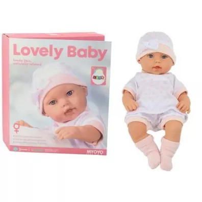 Lalka bobas w bia�ej pi�amce LeanToys