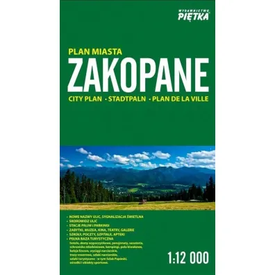 Zakopane 1:12 000 plan miasta PI�TKA