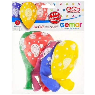 Godan Balony Premium Hel z nadr. 9, 13" op. 5szt.