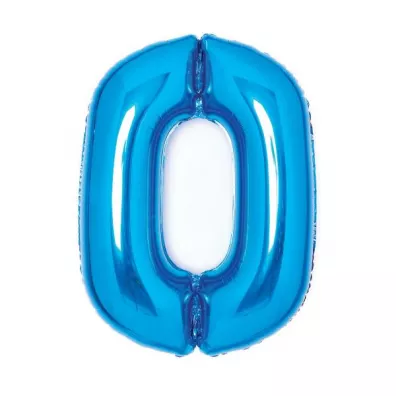 Amscan Balon foliowy cyfra 0 niebieska 47x66cm
