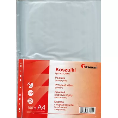 Titanum Koszulki A4 groszkowe 100 szt.