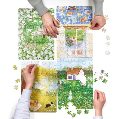 Puzzle Puzzlove CzuCzu 4x150 el. Czas na kwiaty Bright Junior Media