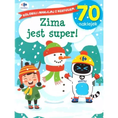 Koloruj i naklejaj z Kerfusiem. Zima jest super