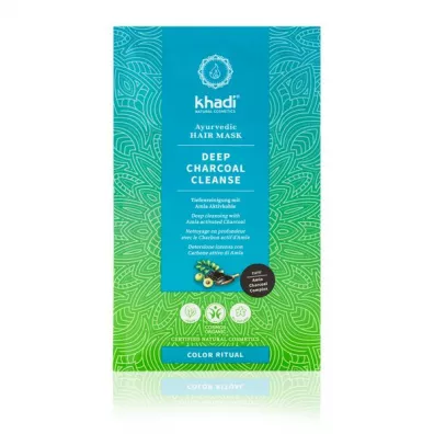 Khadi Deep Charcoal Cleanse gboko oczyszczajca maska do wosw z wglem aktywnym 50 g