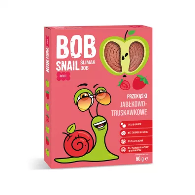 Bob Snail Przekska jabkowo-truskawkowa 60 g