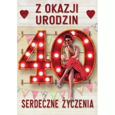 Trend Kartka okoliczno�ciowa Urodziny 40 MF31