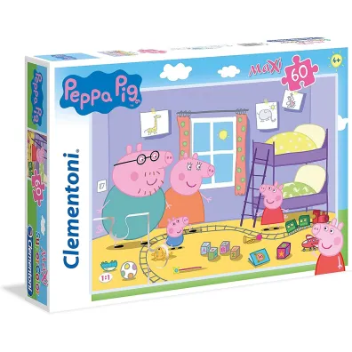 Puzzle 60 el. Maxi SuperColor.Peppa Pig Clementoni