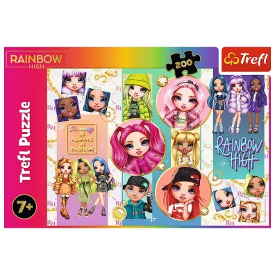 Puzzle 200 el. Przyja�� Rainbow High Trefl