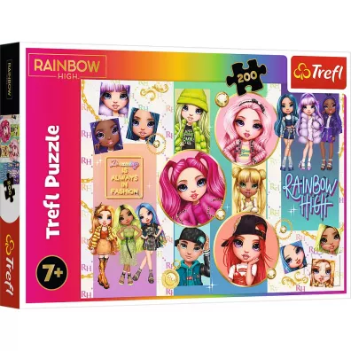 Puzzle 200 el. Przyja Rainbow High Trefl