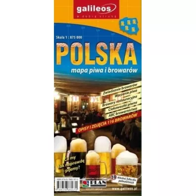Mapa piwa i browarw - Polska 1:875 000