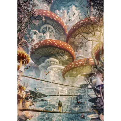 Puzzle 1000 el. Miasta przysz�o�ci, Kraina grzyb�w Heye