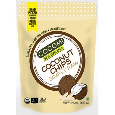 Cocomi Chipsy kokosowe pieczone bezglutenowe 100 g Bio