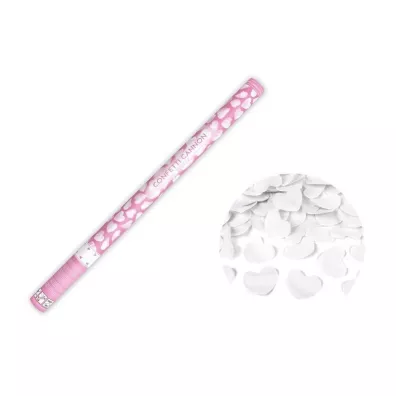 PartyDeco Tuba z sercami bia�ymi 80cm