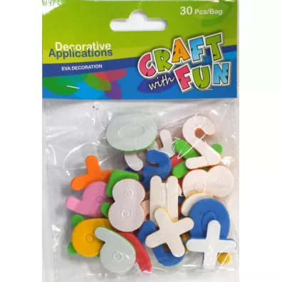 Craft with Fun Ozdoba dekoracyjna piankowa cyferki