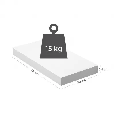 Songmics Pywajca pka cienna biaa 40 cm