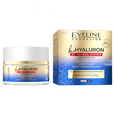 Eveline Cosmetics Biohyaluron 3xRetinol System Multi krem-filler do twarzy 60+ Odbudowuj�cy 50 ml
