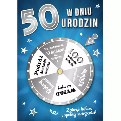 Armin Style KARNET URODZINY 50 B6 Z KOP AS GM-1069 FOL