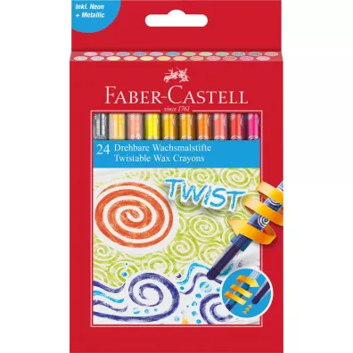 Faber-Castell Kredki woskowe wykr�cane 24 kol.