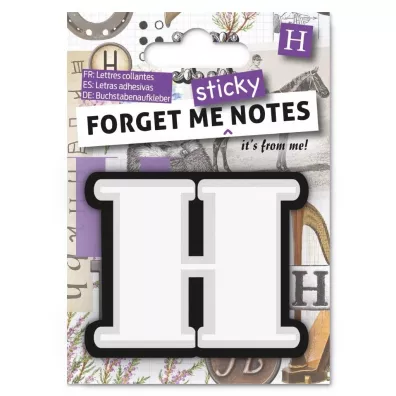 If Forget me sticky. Notes kart samoprzylepne litera H