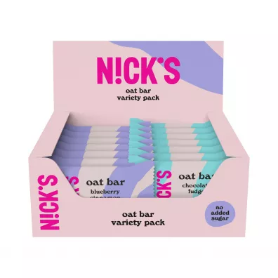 Nicks Batony owsiane Mix: Jagody i Cynamon, Czekolada i toffi zgrzewka 14 x 35 g