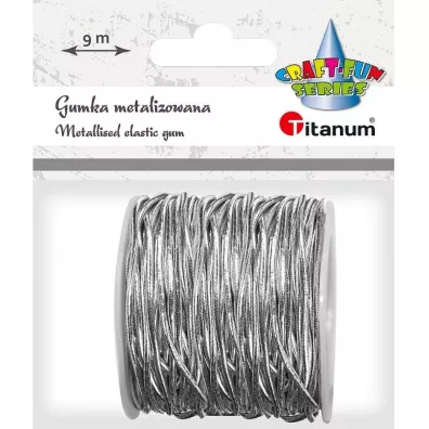 Titanum Gumka metalizowana srebrna 2mmx9m