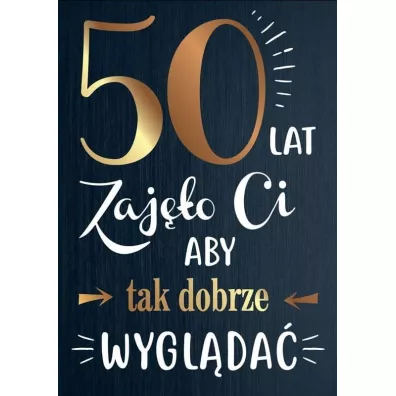 Kukartka Karnet B6 PR-107 Urodziny 50