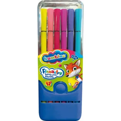 St. Majewski Flamastry w pude�ku plastikowym 12 szt.