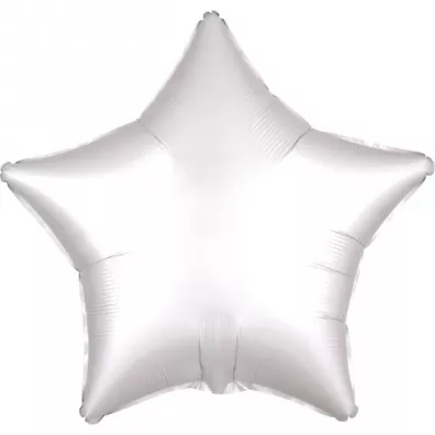 Amscan Balon foliowy Lustre bia�y gwiazda 48cm